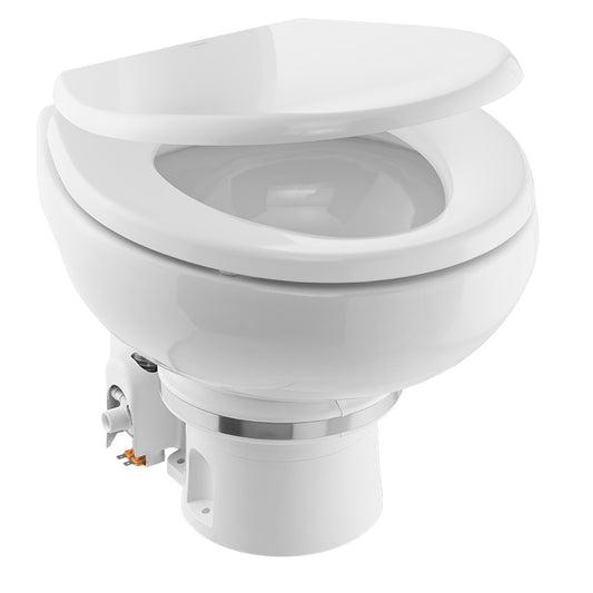 Dometic MasterFlush 7160 White Electric Macerating Toilet w/Orbit Base, Raw Water Flush - 24V [9610007275]
