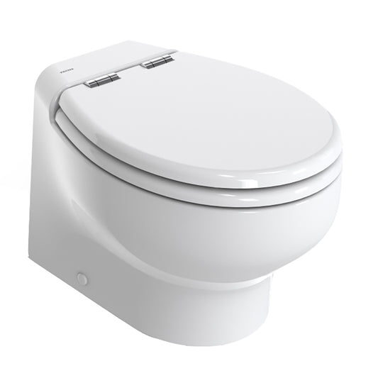 Thetford Silence Plus 2G w/Wood Polyester Soft Close Seat  Standard Solenoid - Short, White - 12V [T-S2G012DW/D00C00]