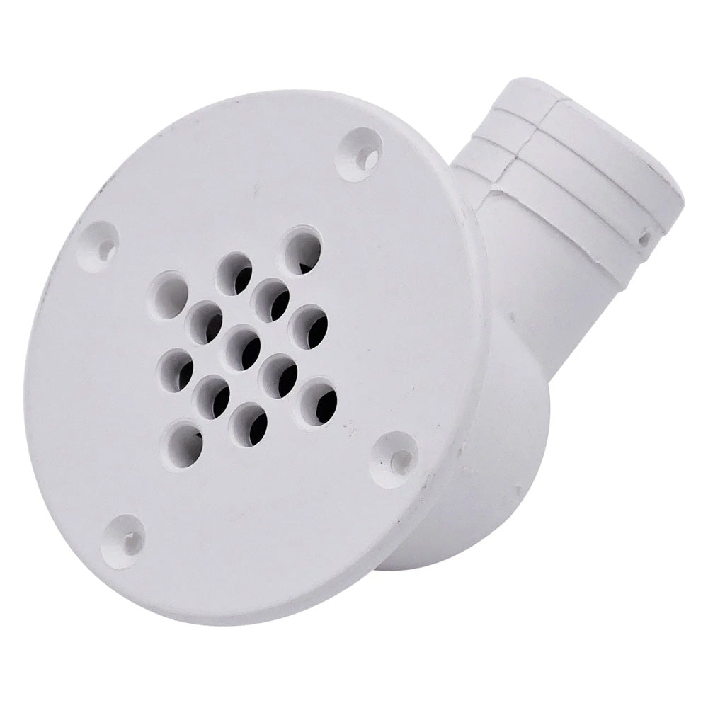T-M Marine 90-Degree Cockpit Scupper Drain - White [CSD-92-DP]