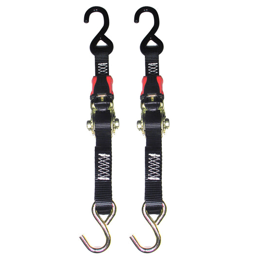 Rod Saver Rubber Ratchet Tie-Down - 1" x 6 - Pair [RTD6]